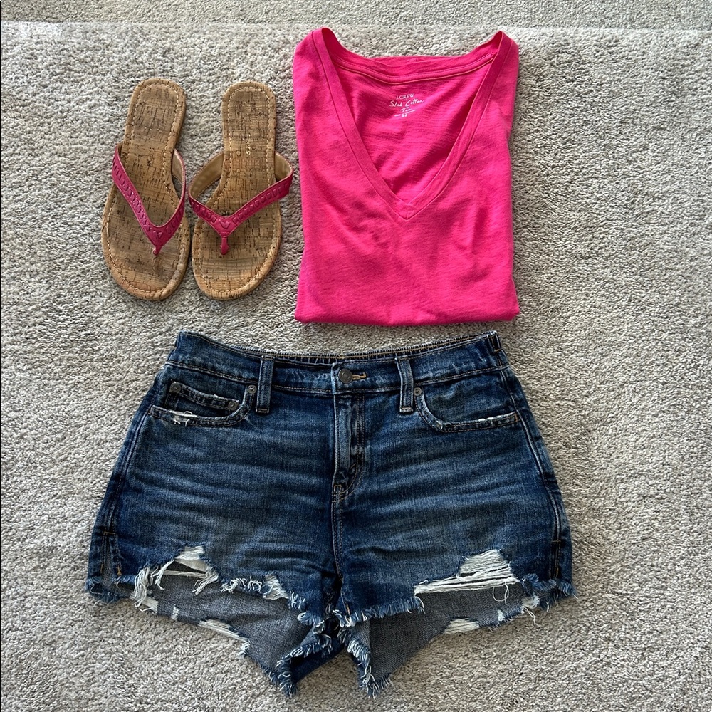 Aerie Daydream High Rise Denim Shorts